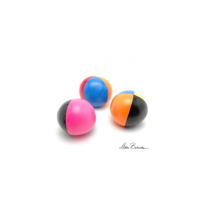 Мяч для классического жонглирования Beanbag JUMBO FLUO 1000 гр 4 разных цвета 100 мм - фото 11582