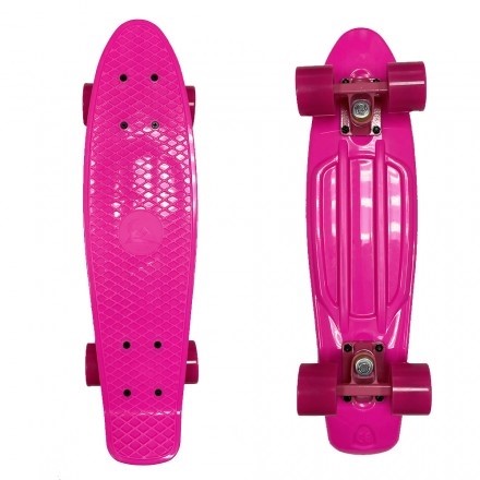 Скейт ecoBalance розовый с розовыми колесами - фото 11824