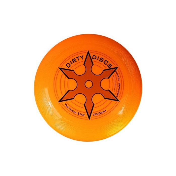 Летающий диск фрисби Fly Frisbees Ninja Star 175 г оранжевый - фото 12815