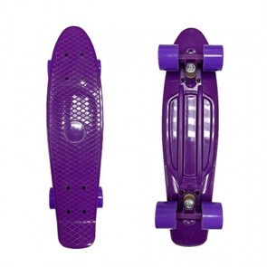 Скейт ecoBalance фиолетовый с желтыми колесами
