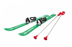 Детские лыжи с палками и креплениями Gismo Riders Baby Ski, 90 см (Чехия) зеленые