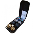 Набор для игры в петанк, 8 шаров, стальной + золотой + черный + радужный - фото 9867